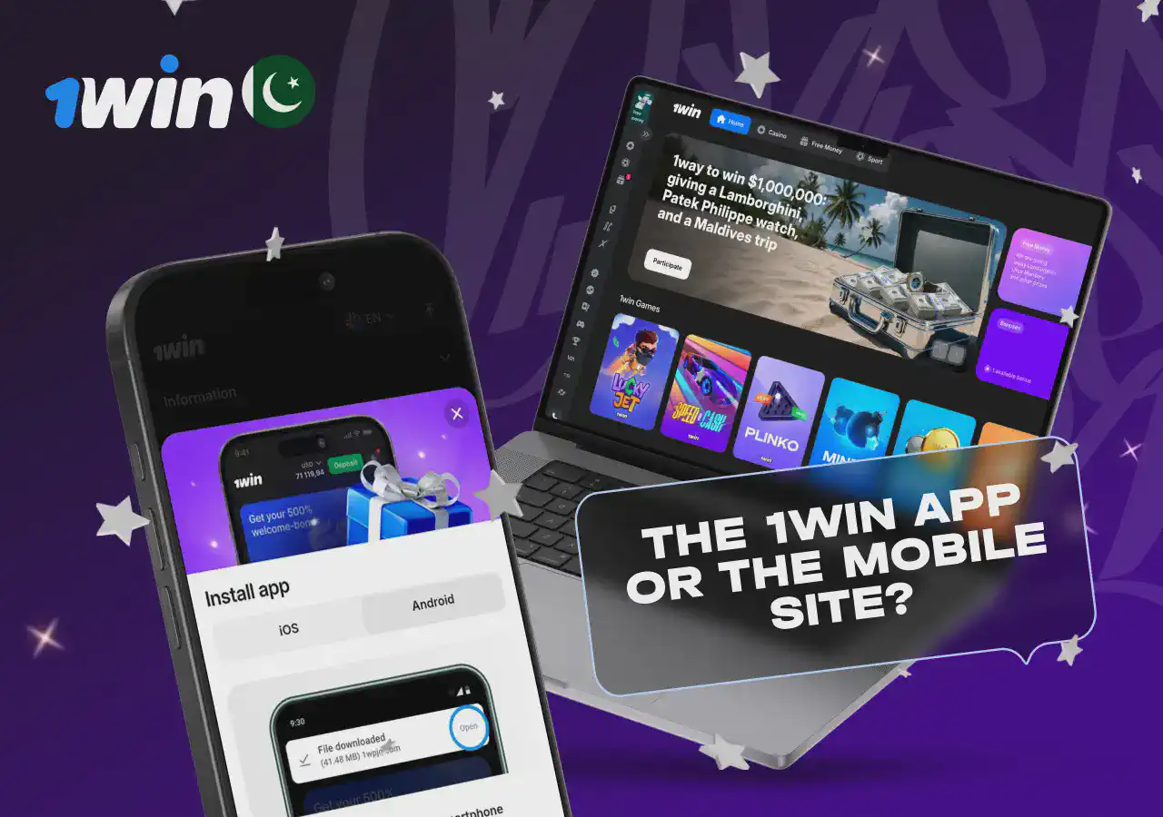 1win app vs mobile site features