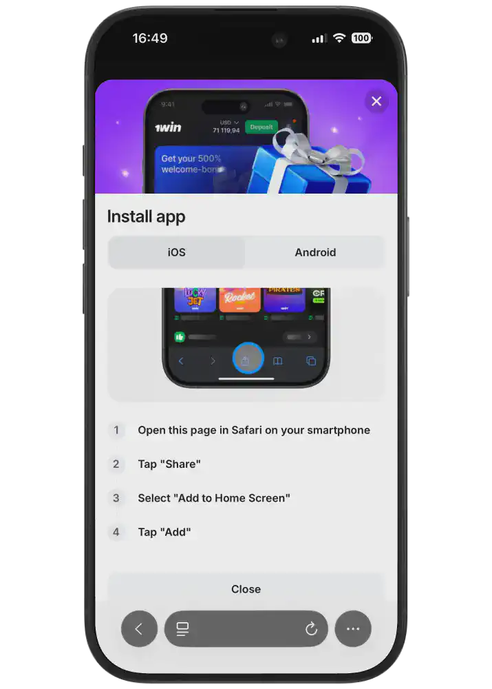 How to download 1win games