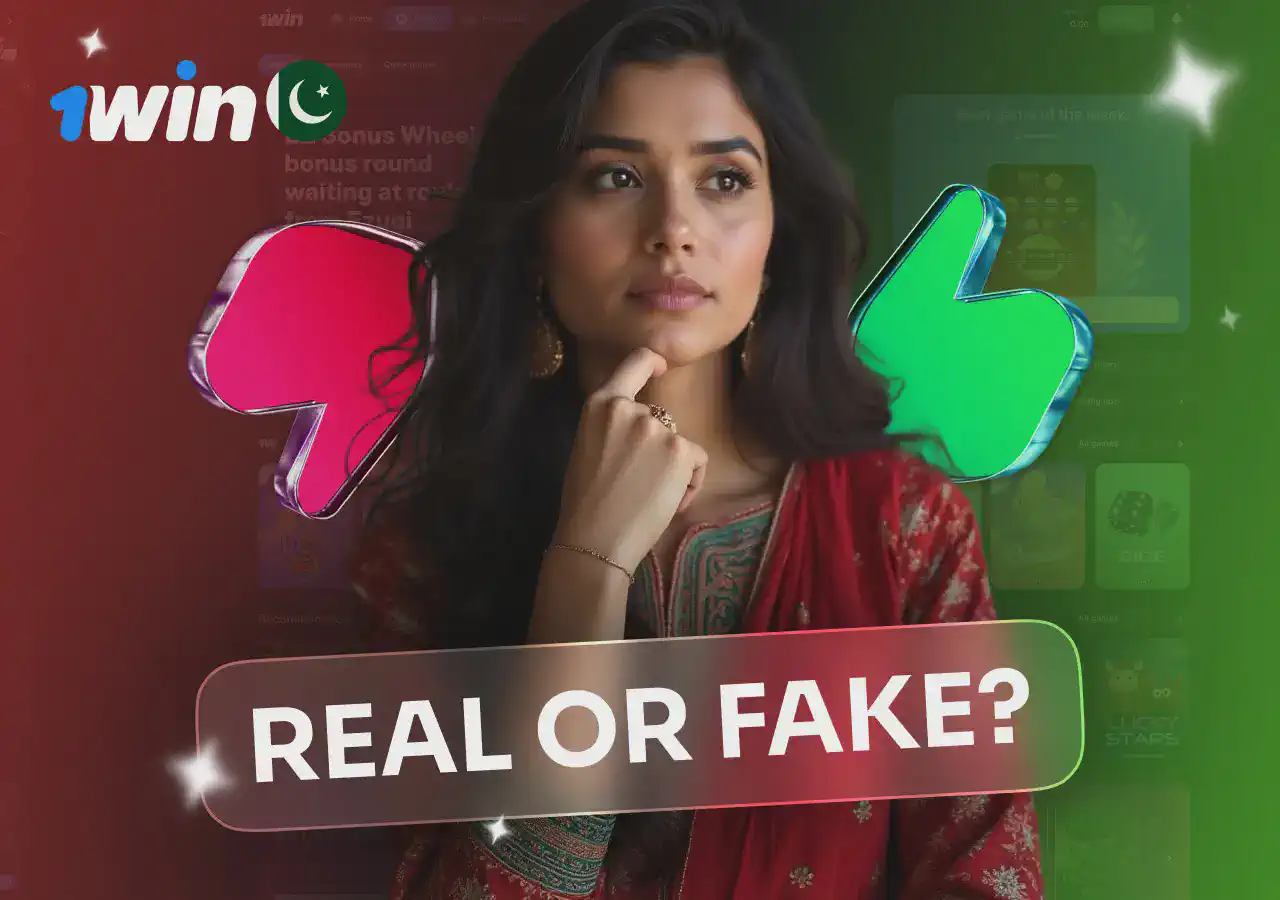 Real vs fake games on 1win