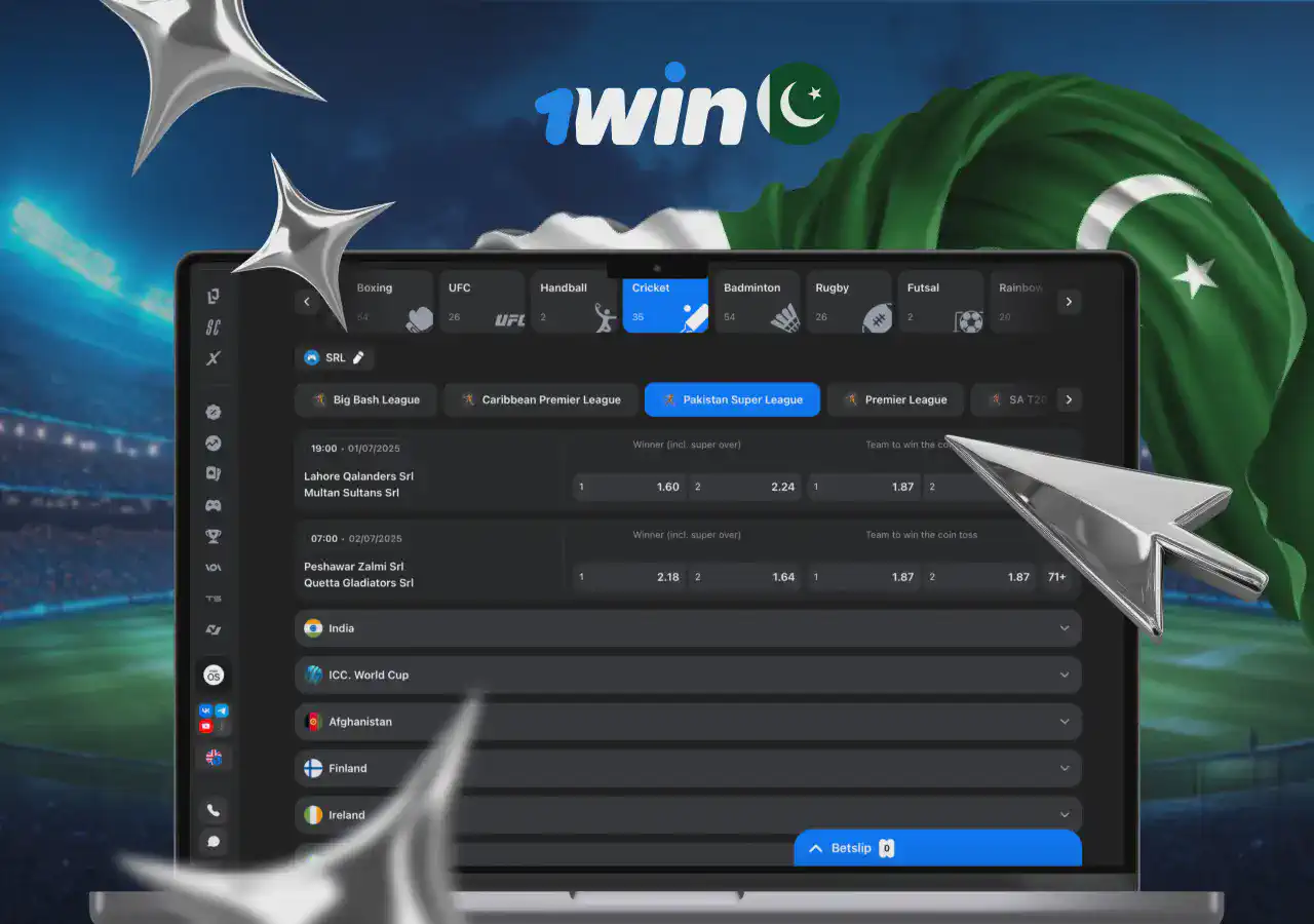 Cricket tournaments available for 1win betting