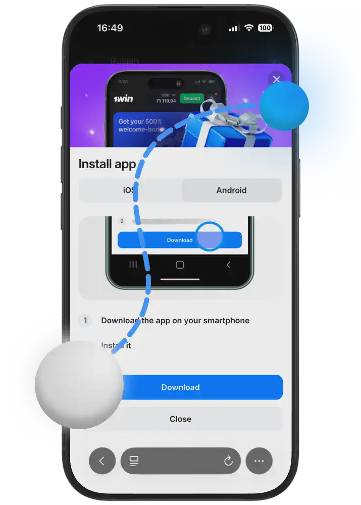 Download the Plinko app by 1win on mobile