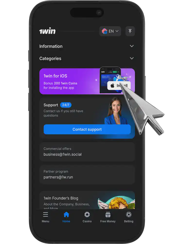 Mobile betting app by 1win for Pakistan